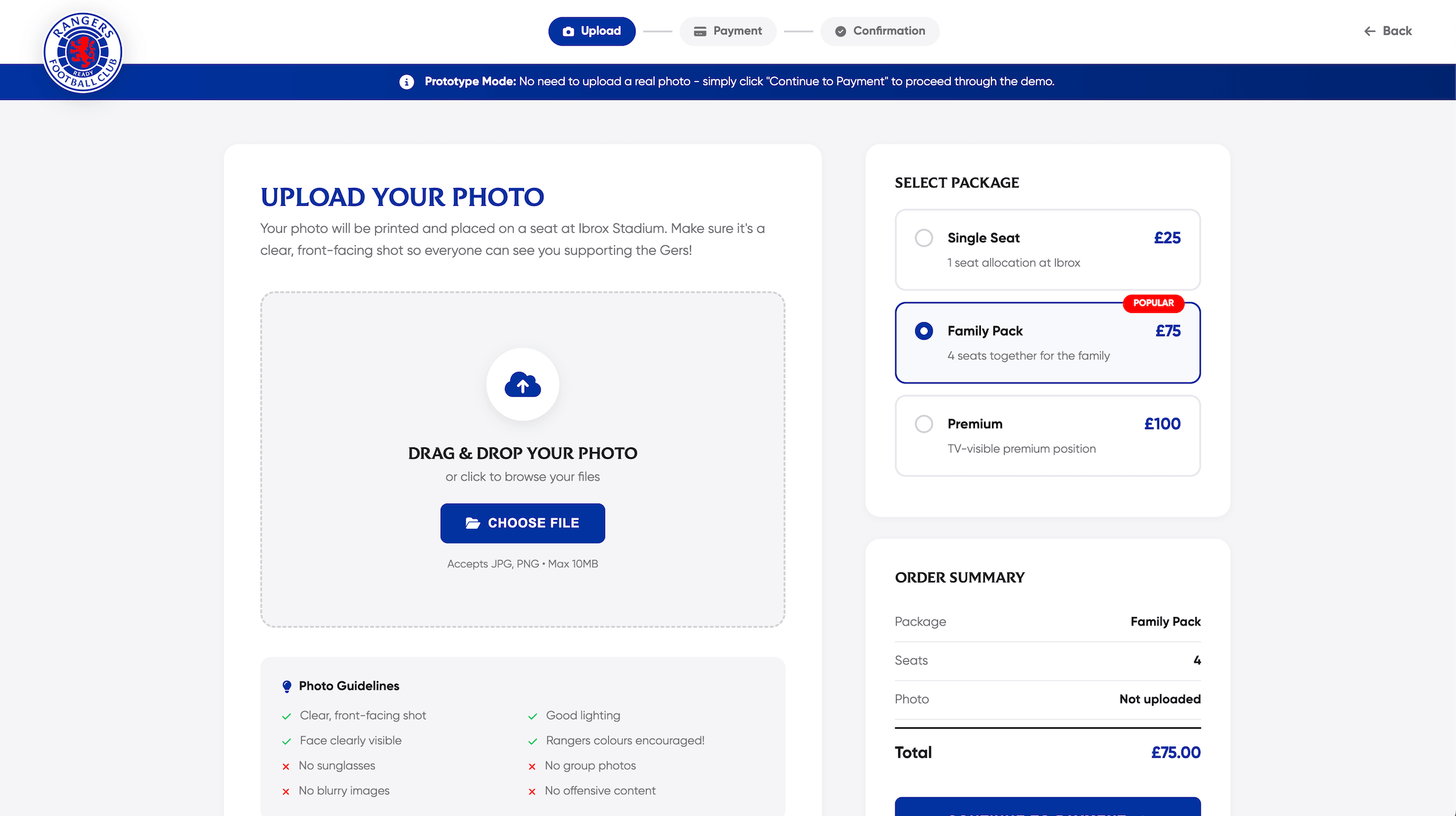 Rangers FC Fan Mosaic